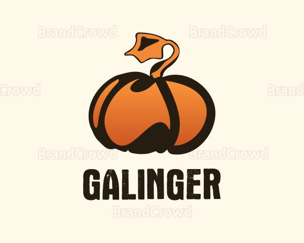 Gradient Pumpkin Farm Logo