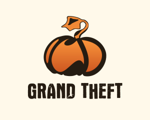 Gradient Pumpkin Farm  Logo