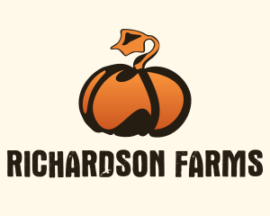 Gradient Pumpkin Farm  logo design