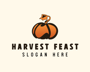 Gradient Pumpkin Farm  logo design