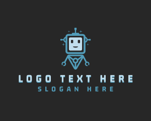Robot - Data Tech Bot logo design