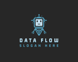 Data Tech Bot logo design