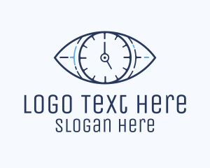 Hour - Eye Time Clock logo design