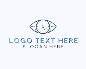 Glasses - Eye Time Clock logo design