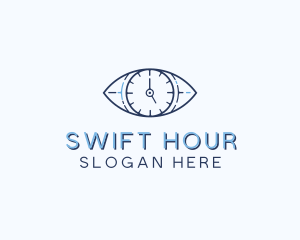 Hour - Eye Time Clock logo design