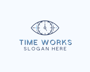 Time - Eye Time Clock logo design