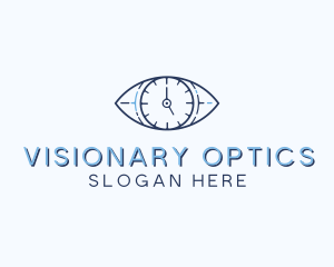 Optometry - Eye Time Clock logo design