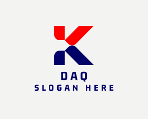 Cyber Digital Letter K Logo
