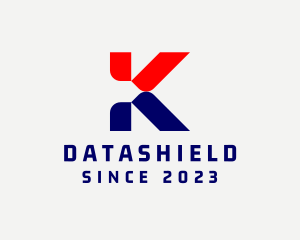 Cyber Digital Letter K logo design