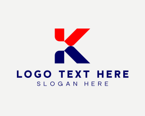 It - Cyber Digital Letter K logo design