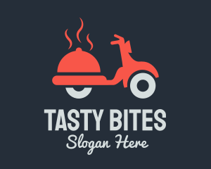 Food - Food Delivery Vespa logo design