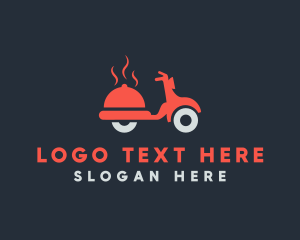 Motorbike - Food Delivery Vespa logo design