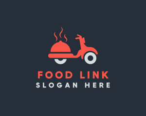 Food Delivery Vespa logo design