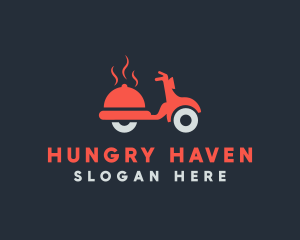 Hungry - Food Delivery Vespa logo design