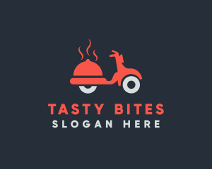 Cater - Food Delivery Vespa logo design