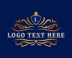 Vintage - Elegant Crown Shield logo design