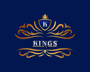 Elegant Crown Shield logo design