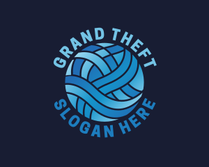 Gradient Waves Globe Logo