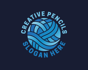 Gradient Waves Globe logo design