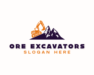 Construction Excavator Mining logo design