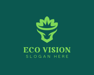 Eco Bull Crown logo design