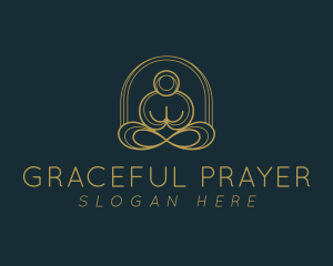 Praying - Yoga Zen Meditation logo design