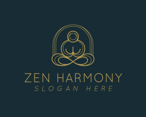 Buddhism - Yoga Zen Meditation logo design