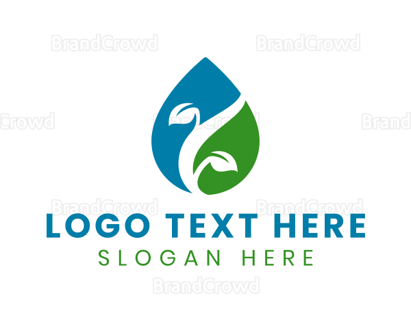 Natural Plant Droplet Logo