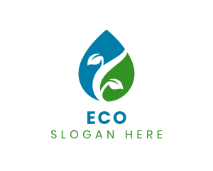 Sanitary - Natural Plant Droplet logo design