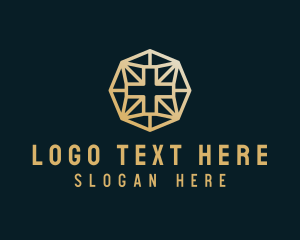 Sacrament - Holy Cross Stained Glass logo design