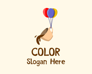 Coffee Cup Balloon Logo