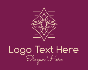 Abdge - Monoline Floral Decor logo design