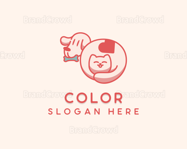 Cute Cat Dog Logo