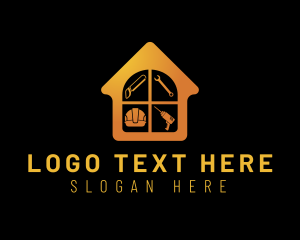 Repairman - Orange Home Construction logo design