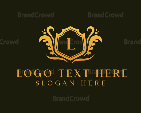 Victorian Luxury Shield Ornament Logo