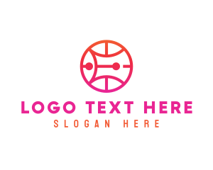 Sports Equipment - Letter E Basketball logo design