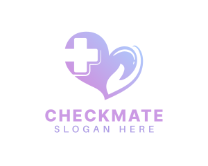 Medical Heart Cross logo design