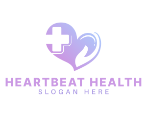Cardiology - Medical Heart Cross logo design
