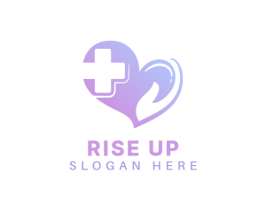 Medical Heart Cross logo design