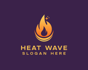 Heat - Fire Grill Heat logo design