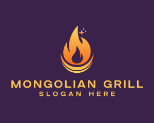 Fire Grill Heat logo design