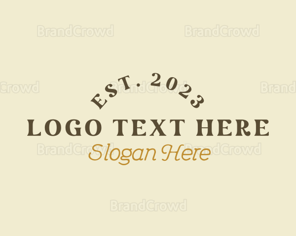 Retro Brand Wordmark Logo