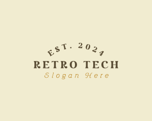 Retro Brand Wordmark logo design