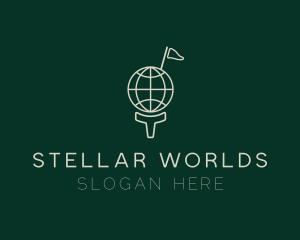 Golf World Tee logo design