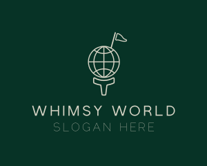 Golf World Tee logo design