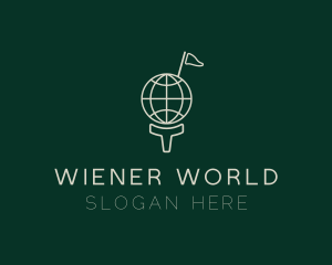 Golf World Tee logo design