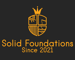 Shield - Golden Royal Fishing logo design