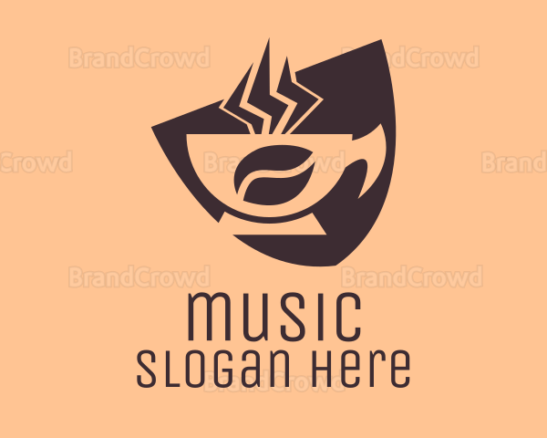 Coffee Brown Shield Logo