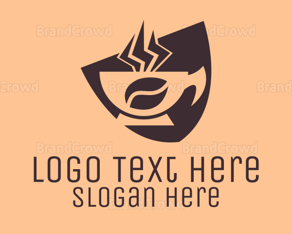 Coffee Brown Shield Logo