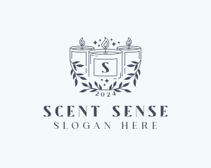 Scented Wellness Candle logo design